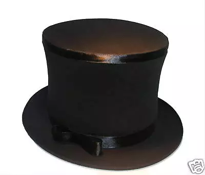 PRO FOLDING TOP HAT Collapsible Magician Costume Magic Trick Spring Black Pop Up • $40.95