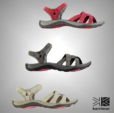 Ladies Karrimor Cross Strap Salina Leather Outdoor Walking Sandals Sizes UK 3-9 • £26.99