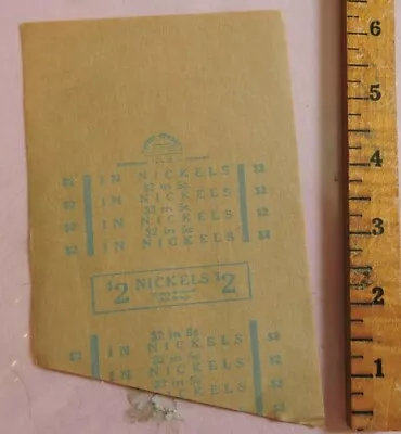 Vintage Original 1919 Downey Coin Roll Wrapper NICKELS  • $4.99