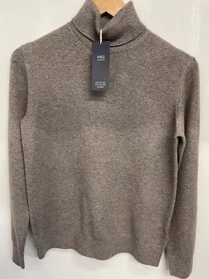 BNWTS M&S Collection Nutmeg Polo Neck Jumper Size XS CG A14 • £9.99