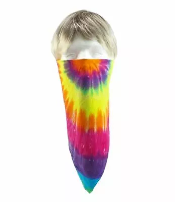$8.99 • Buy Rainbow Tie Dye Psychedelic Bandana Spiral Hippie Scarf Handkerchief 100% Cotton