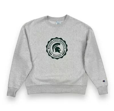 Champion Reverse Weave Michigan State Spartans Sweatshirt Size Medium • MINT • $40