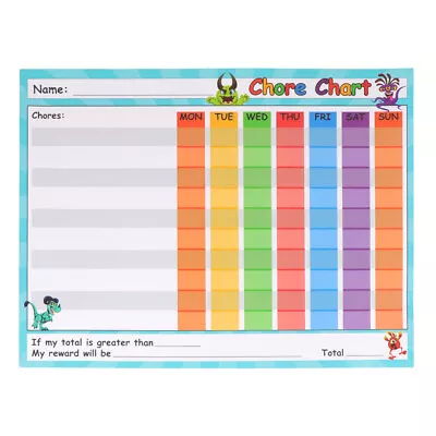  2 Pcs Magnetic Chore Chart Reward Self Adhesive Message Board Whiteboard • £6.45
