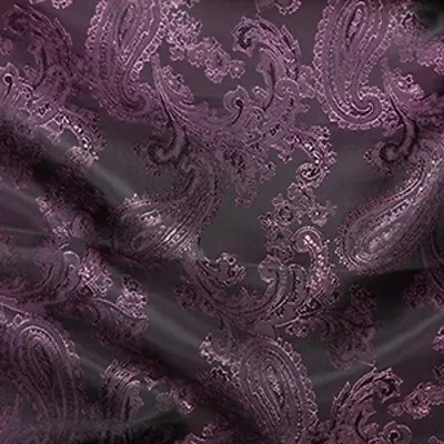 Paisley Jacquard Dress Lining Fabric Polyviscose Skirt Upholstery Waistcoats • £7.10