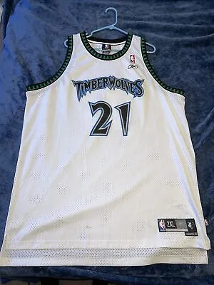 Minnesota Timberwolves Kevin Garnett White Vintage Throwback Jersey • $14.49