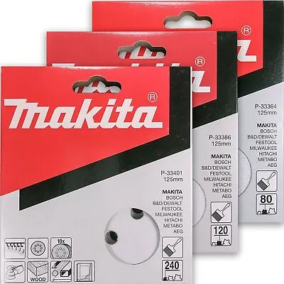 Makita 30 Piece - Multi Grit Sanding Disc Set For 5 Inch Random Orbit Sanders • $25.99