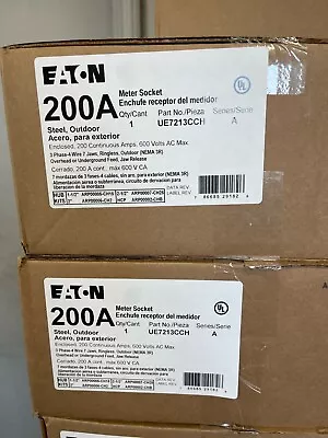 Eaton 200 AMP 3-Phase 7-Jaw Ringless Bypass Meter Socket Can UE7213CCH Milbank • $315