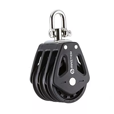 【Master】72mm Triple/Swivel Mainsheet Plain Bearing Sailing Block/Pulley • $104.64