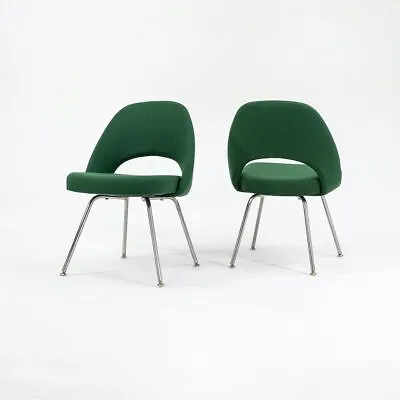 1999 Knoll Saarinen Armless Executive Side / Dining Chair Green Fabric 12+ Avail • £522.78