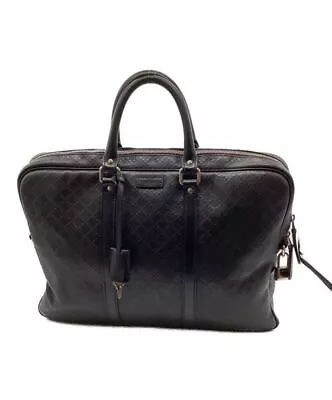 GUCCI Briefcase Handbag Black Auth/1951 • $599.51
