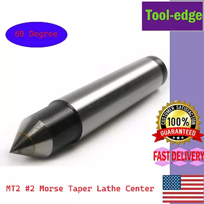 US MT2 #2 Morse Taper Lathe Dead Center Hardened Ground Steel 60 Degree Point  • $10.44