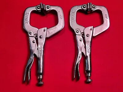  Irwin 6SP C-Clamp Vise-Grip Pliers With Swivel Pads Lot Of 2 Orig. NEBRASKA USA • $30.95