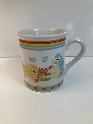 Vintage My Little Pony Coffee Tea Mug  Rare! Apple Jack And Tootsie Hasbro  1985 • $50