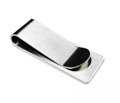 Stainless Steel Money Clip Silver Metal Pocket Holder Wallet Credit Card Holder • $3.39