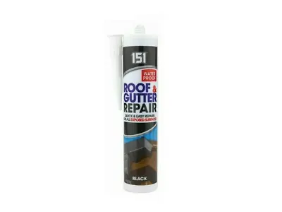 £5.15 • Buy  Roof & Gutter Sealant Waterproof Silicone Cartridge All Weather Shed - Black