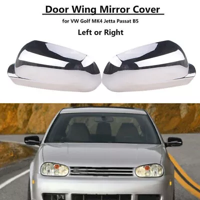 Rearview Mirror Cover Caps Chrome Pair For VW Golf MK4 Jetta Passat B5 1999~2004 • $40.99