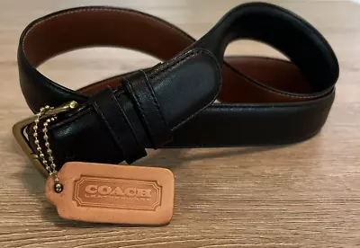Coach Leather Belt Solid Black 8500 New With Tag • $54.95