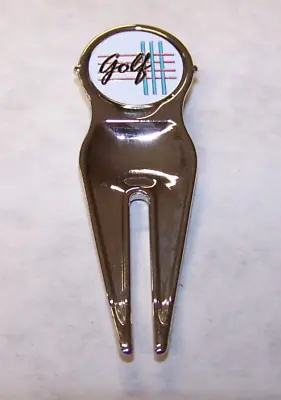 Divvy Divot Tool W/ GOLF  Ball Marker Silver Toned  NEW Never Used FREE SHIPPING • $15