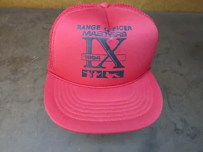 Range Masters 1984 IX Officer Shooting Safety Gun Snapback Cap Hat VTG • $20.56