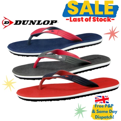 £9.99 • Buy Mens Dunlop Toe Post Flip Flops Sport Beach Shoe Summer Sandals SALE