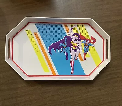 DC COMICS Serving Tray Large Wonder Woman Batman Superman Melamine- Red • $13.90