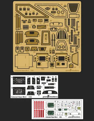 Greenstrawberry 1/32 Colonial Viper Mk.II Detail Set For Moebius / Revell Kits • $23.13