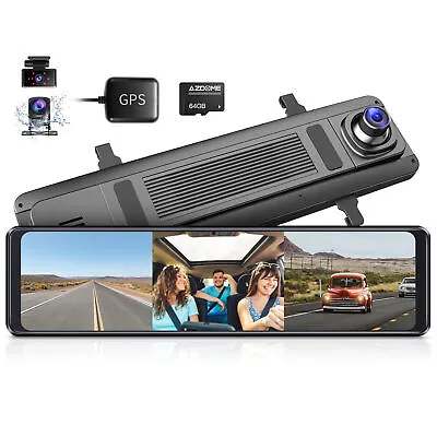$143.99 • Buy AZDOME 2K/1080P Split Screen12 Full Touch Screen Night Vision Parking Assist GPS