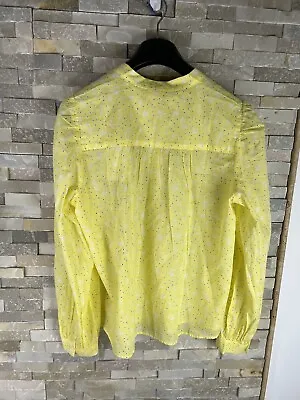 New Marc O’polo Women’s Size M Yellow Floral Shirt Blouse Top  • £19.49