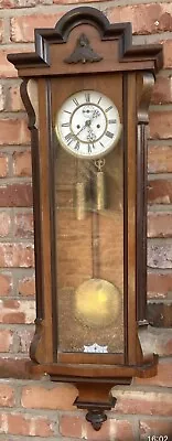 £295 • Buy Antique Walnut Double Weighted Regulator Vienna Wall Clock 8 Day FREIBURG SCHL