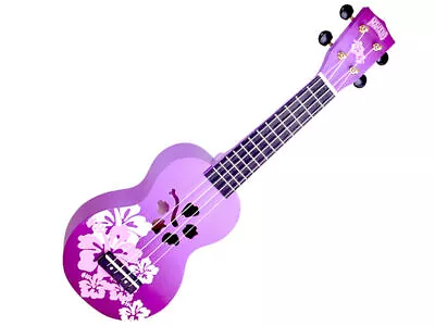 $57.95 • Buy Mahalo Md1Hbppb Designer Series Hibiscus Design Soprano Ukulele W/ Carry Bag