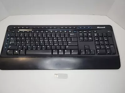Microsoft Wireless Keyboard 3000 V2.0 With Receiver Dongle Model 1379 • $36.19
