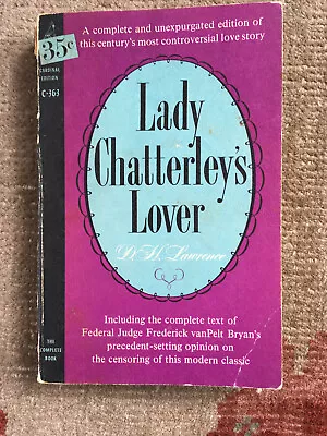 LADY CHATTERLEY'S LOVER D.H. Lawrence - Cardinal Edition Paperback 1959 • $10