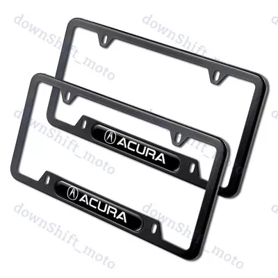 2PCS For ACURA Black Metal Stainless Steel License Plate Frame MDX RDX TSX TL • $18.88