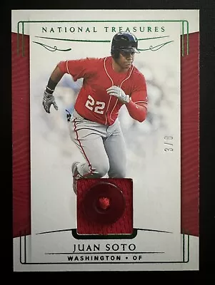 2019 Juan Soto National Treasures Game Used Bottom #/8 Nationals Rare • $144.99