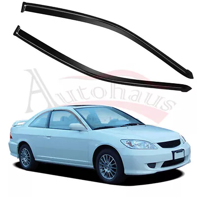 For 2001-2005 Honda Civic Coupe Window Visor Vent Guards Shades Deflectors • $23.98