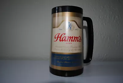 1970's Hamms Hamm's Beer Thermo Serv Plastic Mug Stein Advertising Vintage USA • $8