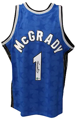 Tracy McGrady Autographed Orlando Magic TB '00-'01 Blue  L Jersey Beckett 40319 • $379.99