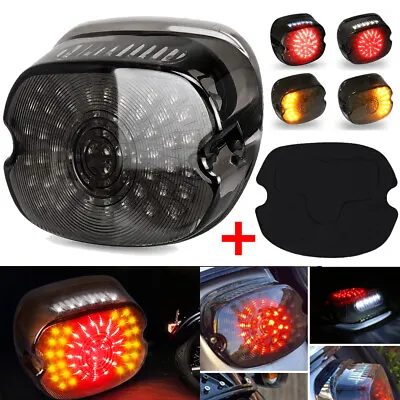 Smoke LED Tail Light Brake Turn Signal For Harley Touring Dyna Softail Sportster • $22.51