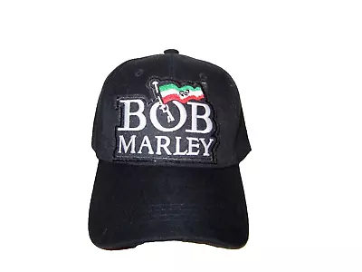 BOB MARLEY Reggae Music Band Logo Patch Adjustable Baseball Cap Black Hat • $21.95