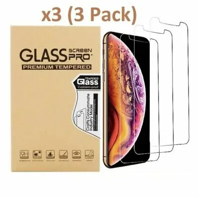 3-Pack IPhone 6s 7 8 Plus X XS XR 11 PRO Max Tempered Glass Screen Protector LOT • $2.56