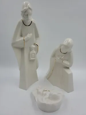 VTG Mikasa Holy Night Nativity Gold Trim Christmas Joseph Mary Jesus Holy Family • $19.90