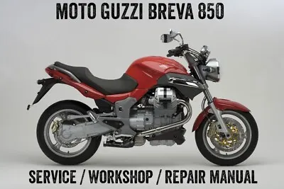 2006-2010 Moto Guzzi Breva V850 850 Workshop Service Owners Manual PDF On CD • $12.42