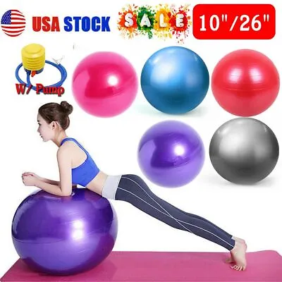 $6.41 • Buy 10  26  Exercise Ball Fitness Pilates Stability Balance Yoga Workout Anti Burst