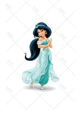 £3 • Buy 3 ,4 ,5 , 6  Pre Cut Full Body Princess Jasmine Edible Cake Topper