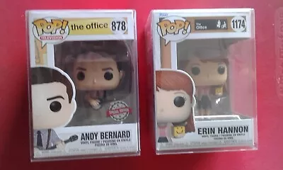 The Office Andy Bernard & Erin Hannon Funko Pop Vinyl's New In Protectors • $55