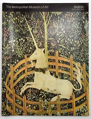 The Metropolitan Museum Of Art Bulletin New York City No 1 1973/1974 Unicorn Tap • $8.25