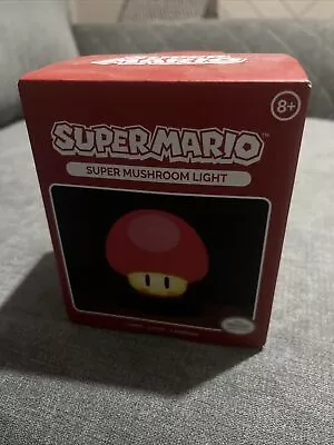 Official Super Mario Bros Mushroom Mood Light With Sound Fun Bedside New Sealed • £15