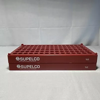 Lot 2 SUPELCO Stackable 90-Position Test Tube Vial Rack 23202 • $49.99