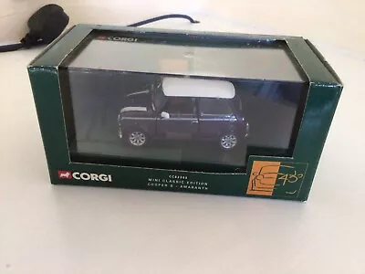 Corgi 1/36 Scale - CC82205 Classic Mini Cooper S Amaranth Diecast Model Car • £21