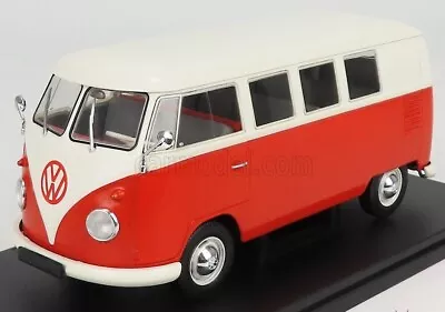 1/24 Diecast 1960 Vw Volkswagen T1 Split Screen Kombi Minibus Bus In Red & White • $59.62